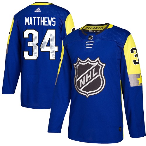 Adidas Toronto Maple Leafs #34 Auston Matthews Royal 2018 All-Star Atlantic Division Authentic Stitched Youth NHL Jersey